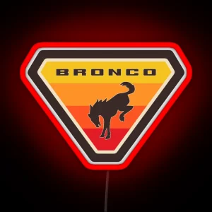 Bronco Badge Badlands Retro RGB Neon Sign