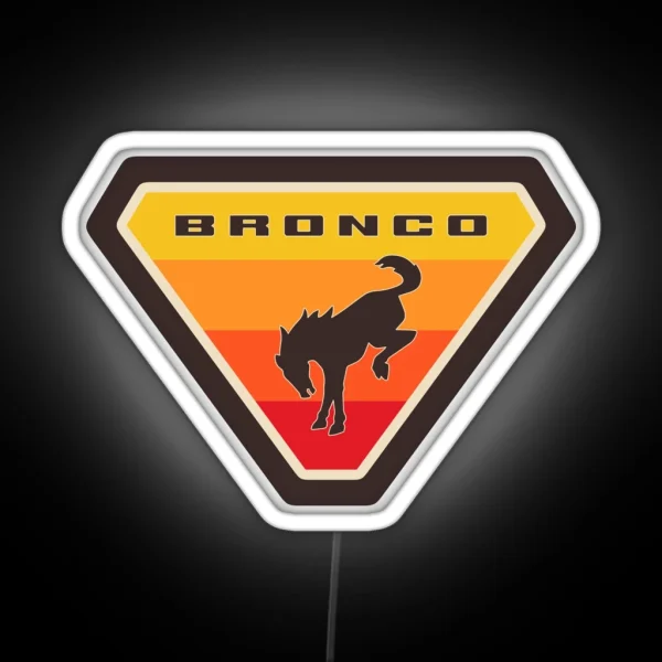 Bronco Badge Badlands Retro RGB Neon Sign