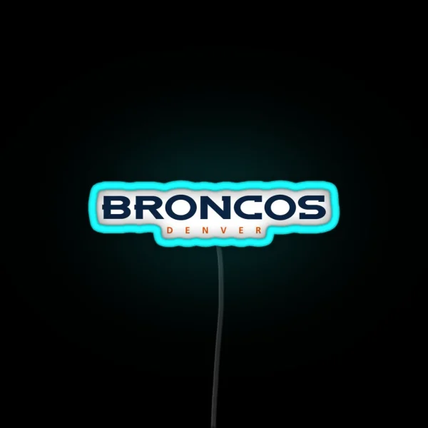 Broncos Wordmark RGB Neon Sign