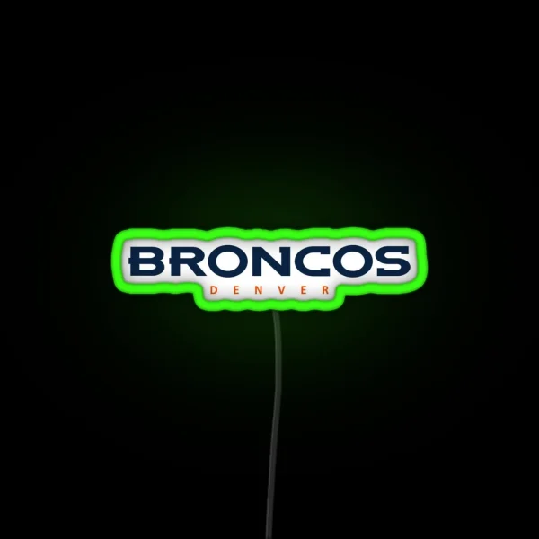 Broncos Wordmark RGB Neon Sign