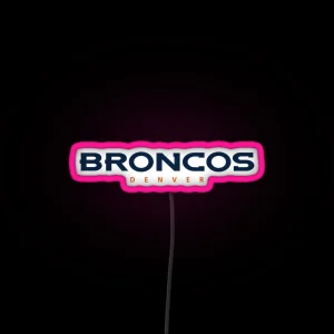 Broncos Wordmark RGB Neon Sign