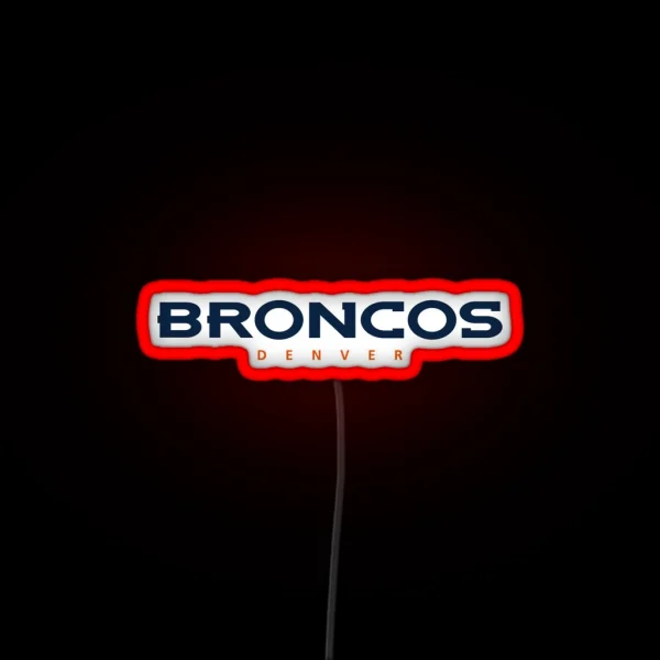 Broncos Wordmark RGB Neon Sign