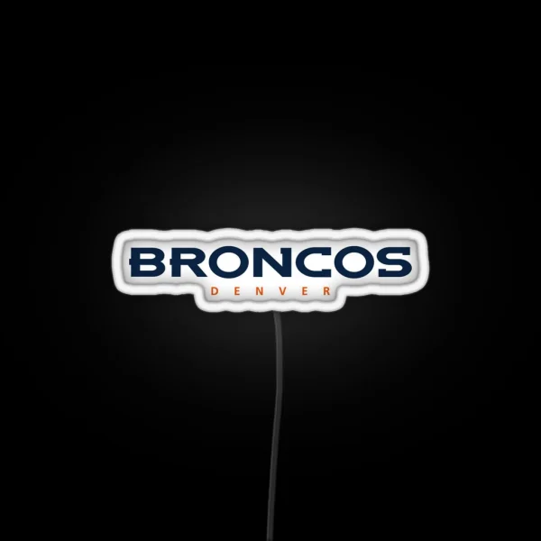 Broncos Wordmark RGB Neon Sign