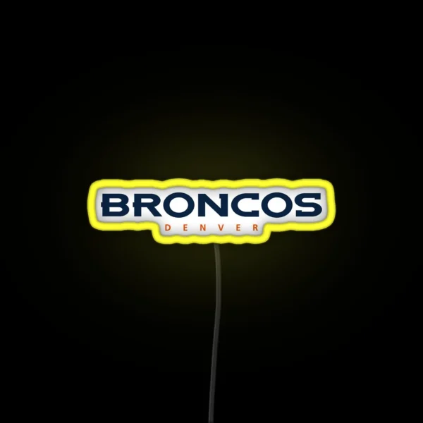 Broncos Wordmark RGB Neon Sign