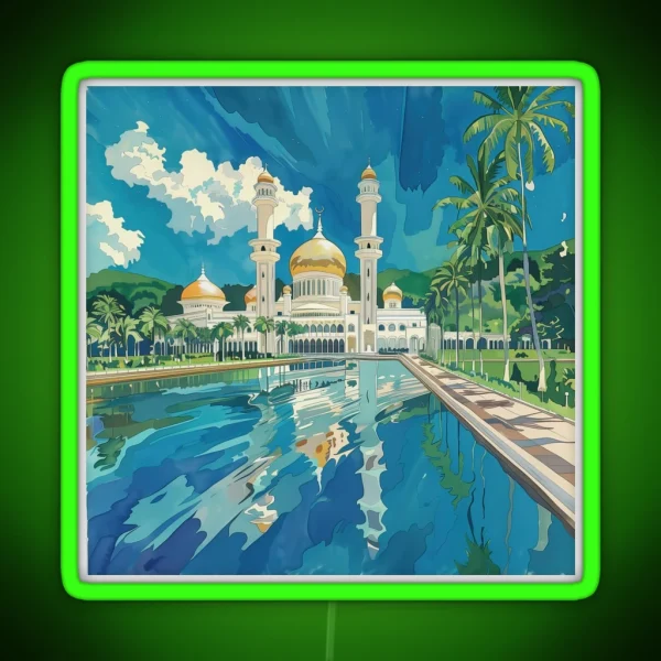 Brunei Digital Illustration RGB Neon Sign
