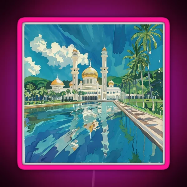 Brunei Digital Illustration RGB Neon Sign