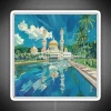 Brunei Neon Sign with Vibrant Digital Illustrations in Bright Colors