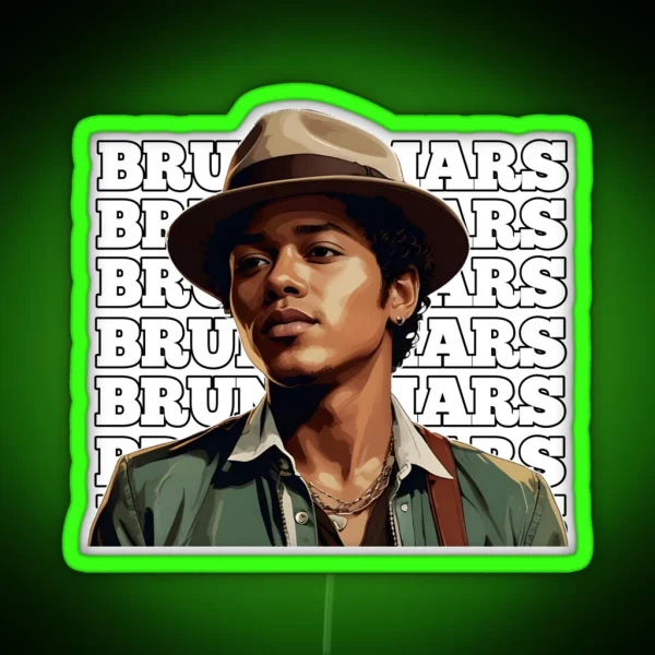 Bruno Mars 3 RGB Neon Sign