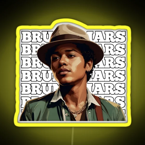 Bruno Mars 3 RGB Neon Sign