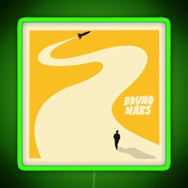Bruno Mars Album Cover RGB Neon Sign