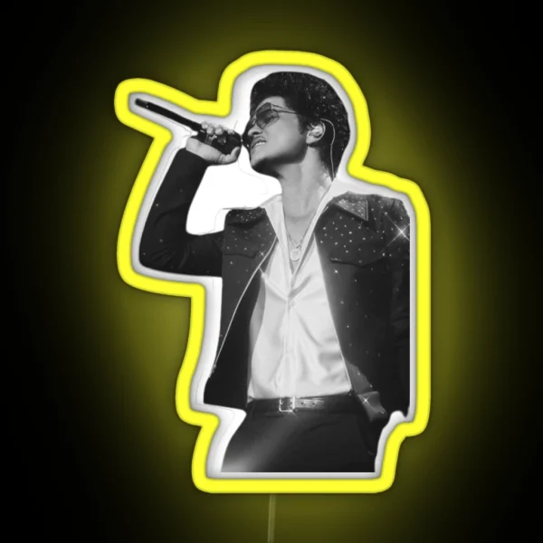 Bruno Mars Classic RGB Neon Sign