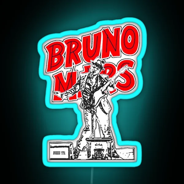 Bruno Mars Design RGB Neon Sign