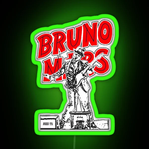 Bruno Mars Design RGB Neon Sign