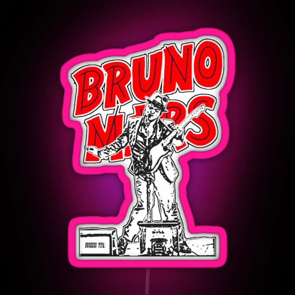 Bruno Mars Design RGB Neon Sign