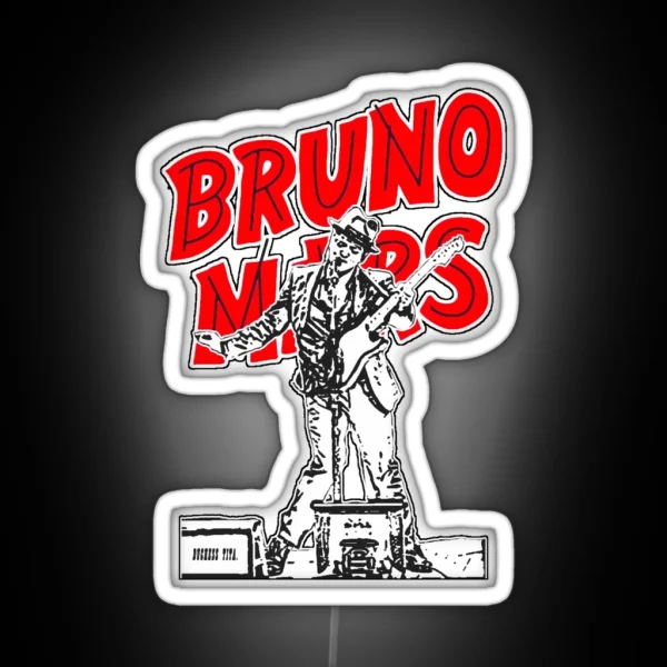Bruno Mars Design RGB Neon Sign