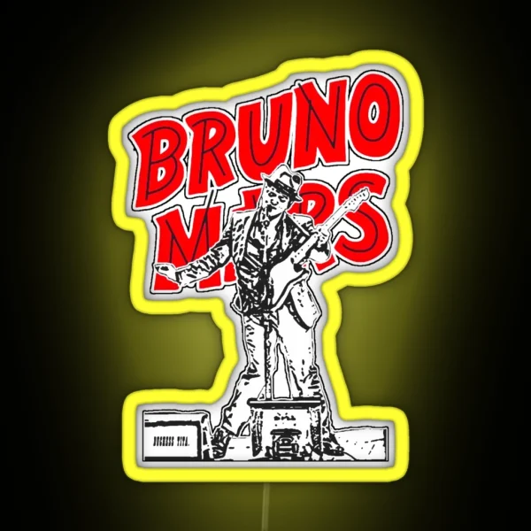 Bruno Mars Design RGB Neon Sign