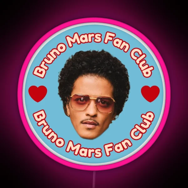 Bruno Mars Fan Club RGB Neon Sign