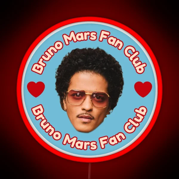 Bruno Mars Fan Club RGB Neon Sign