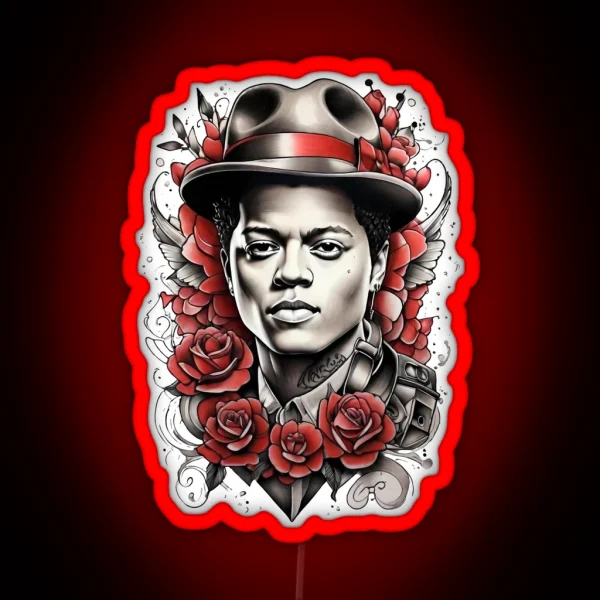 Bruno Mars Inked Harmony RGB Neon Sign