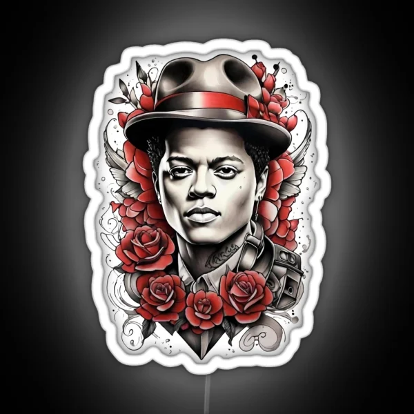 Bruno Mars Inked Harmony RGB Neon Sign