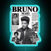Neon Retro Style Sign Inspired by Bruno Mars Tour 2023