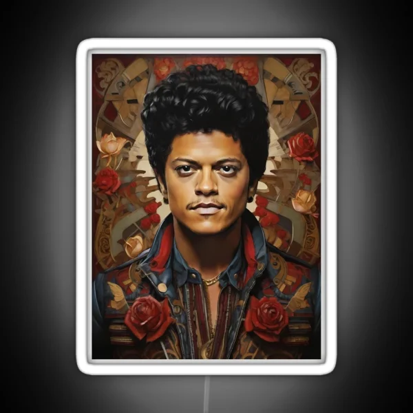 Bruno Mars Rose RGB Neon Sign