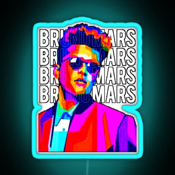 Bruno Mars Tour RGB Neon Sign