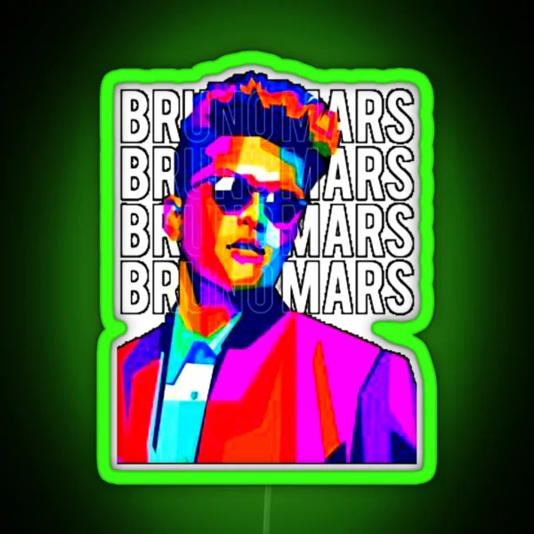 Bruno Mars Tour RGB Neon Sign
