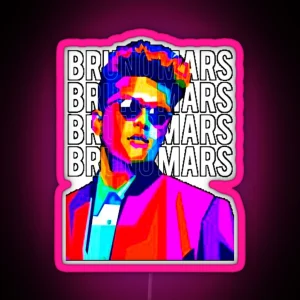 Bruno Mars Tour RGB Neon Sign