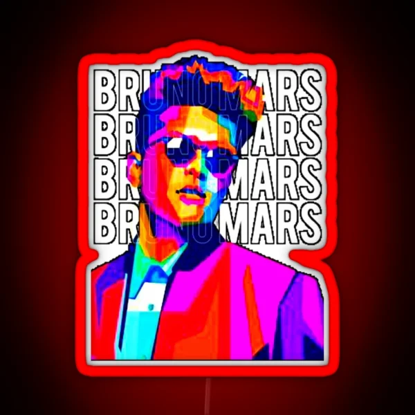 Bruno Mars Tour RGB Neon Sign