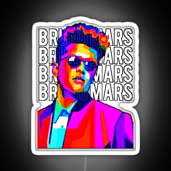 Bruno Mars Tour RGB Neon Sign