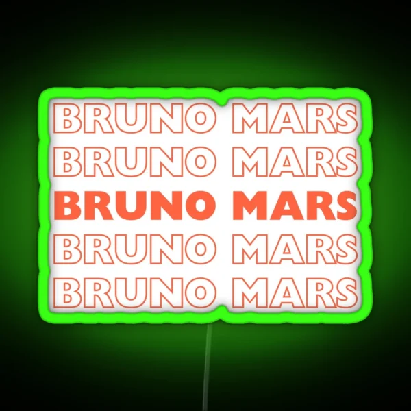 Bruno Mars Vibes RGB Neon Sign