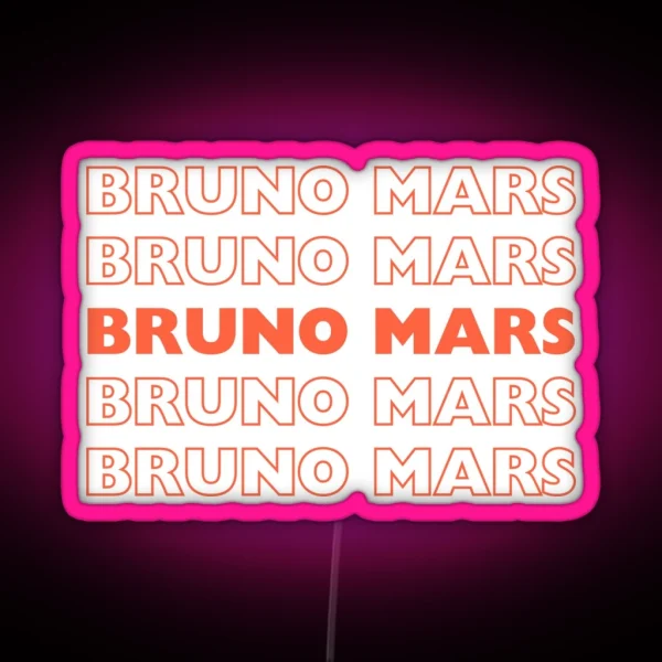 Bruno Mars Vibes RGB Neon Sign