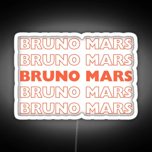 Bruno Mars Vibes RGB Neon Sign