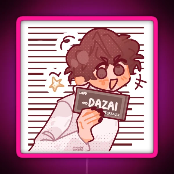 BSD Osamu Dazai Barbie Meme RGB Neon Sign