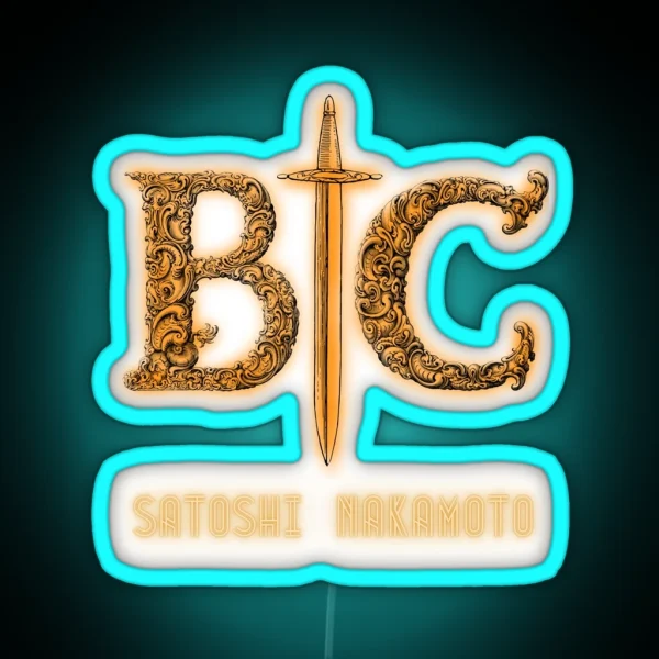 BTC Satoshi Nakamoto Led RGB Neon Sign