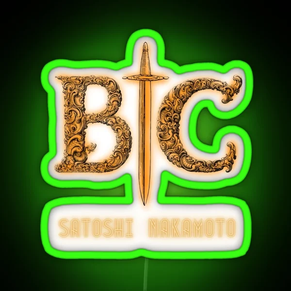 BTC Satoshi Nakamoto Led RGB Neon Sign