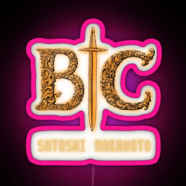 BTC Satoshi Nakamoto Led RGB Neon Sign