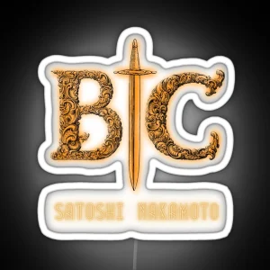 BTC Satoshi Nakamoto Led RGB Neon Sign