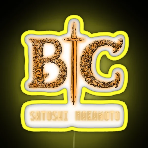 BTC Satoshi Nakamoto Led RGB Neon Sign