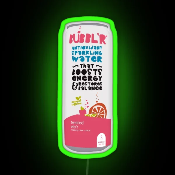 Bubbl R Twisted Elix R RGB Neon Sign