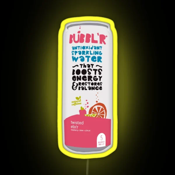 Bubbl R Twisted Elix R RGB Neon Sign