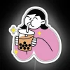 Colorful Bubble Tea Cartoon Design LED Neon Sign for Bars
