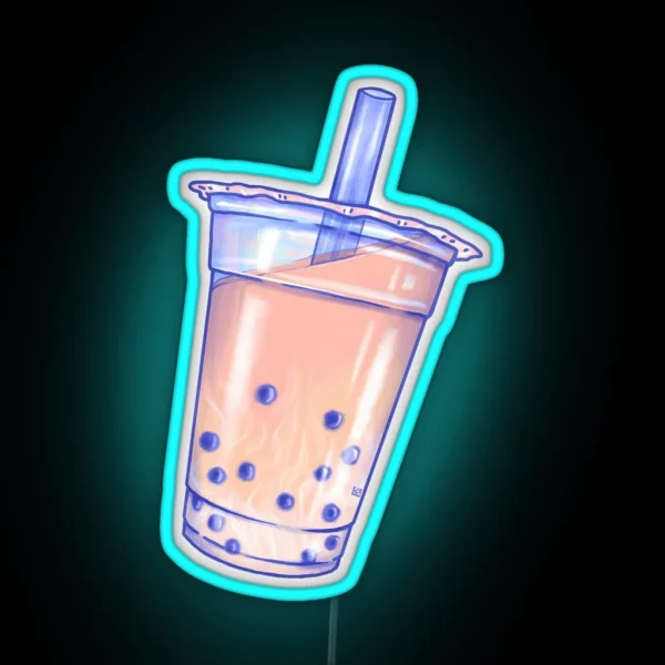 Bubble Tea RGB Neon Sign