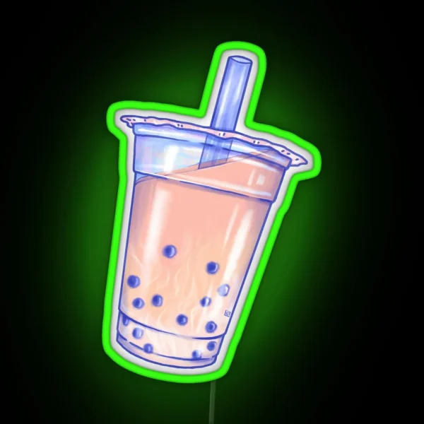 Bubble Tea RGB Neon Sign