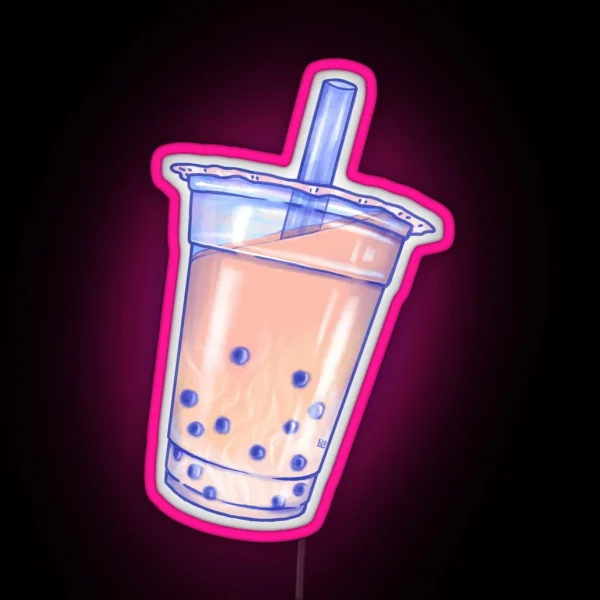 Bubble Tea RGB Neon Sign