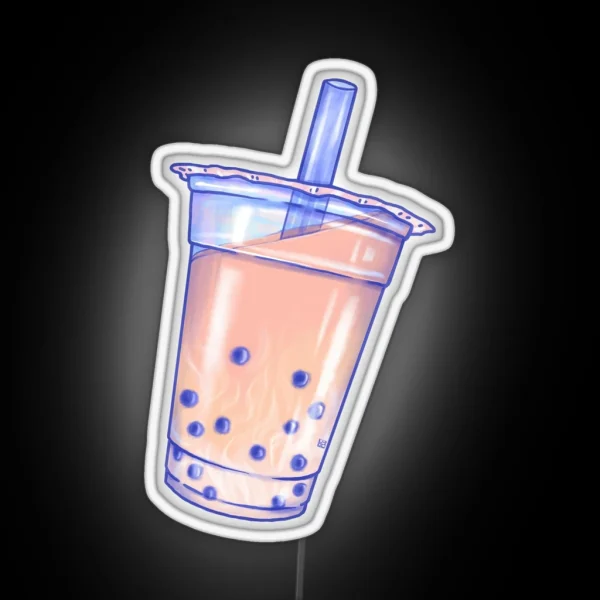 Bubble Tea RGB Neon Sign