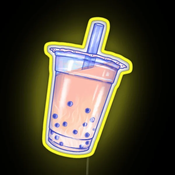 Bubble Tea RGB Neon Sign