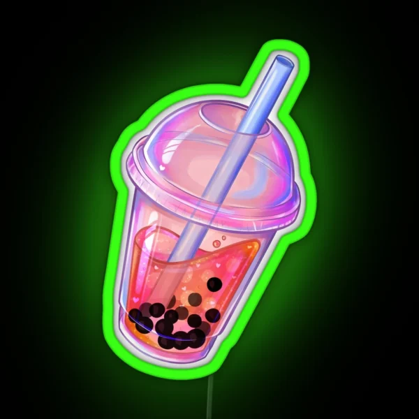 Bubble Tea RGB Neon Sign