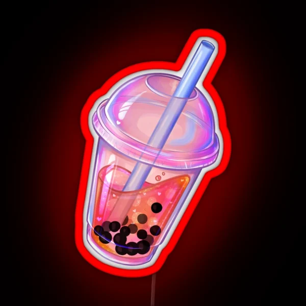 Bubble Tea RGB Neon Sign